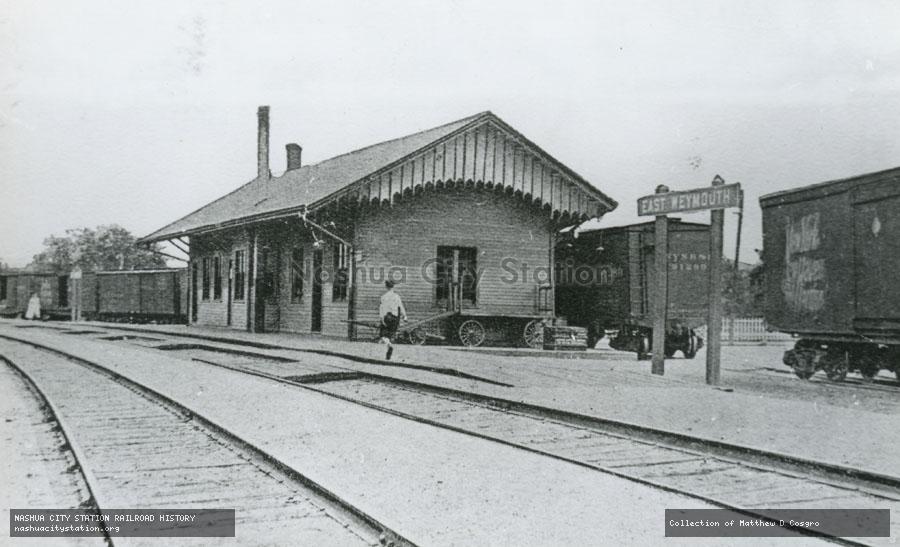 Postcard: New Haven Railroad Station, East Weymouth, Massachusetts